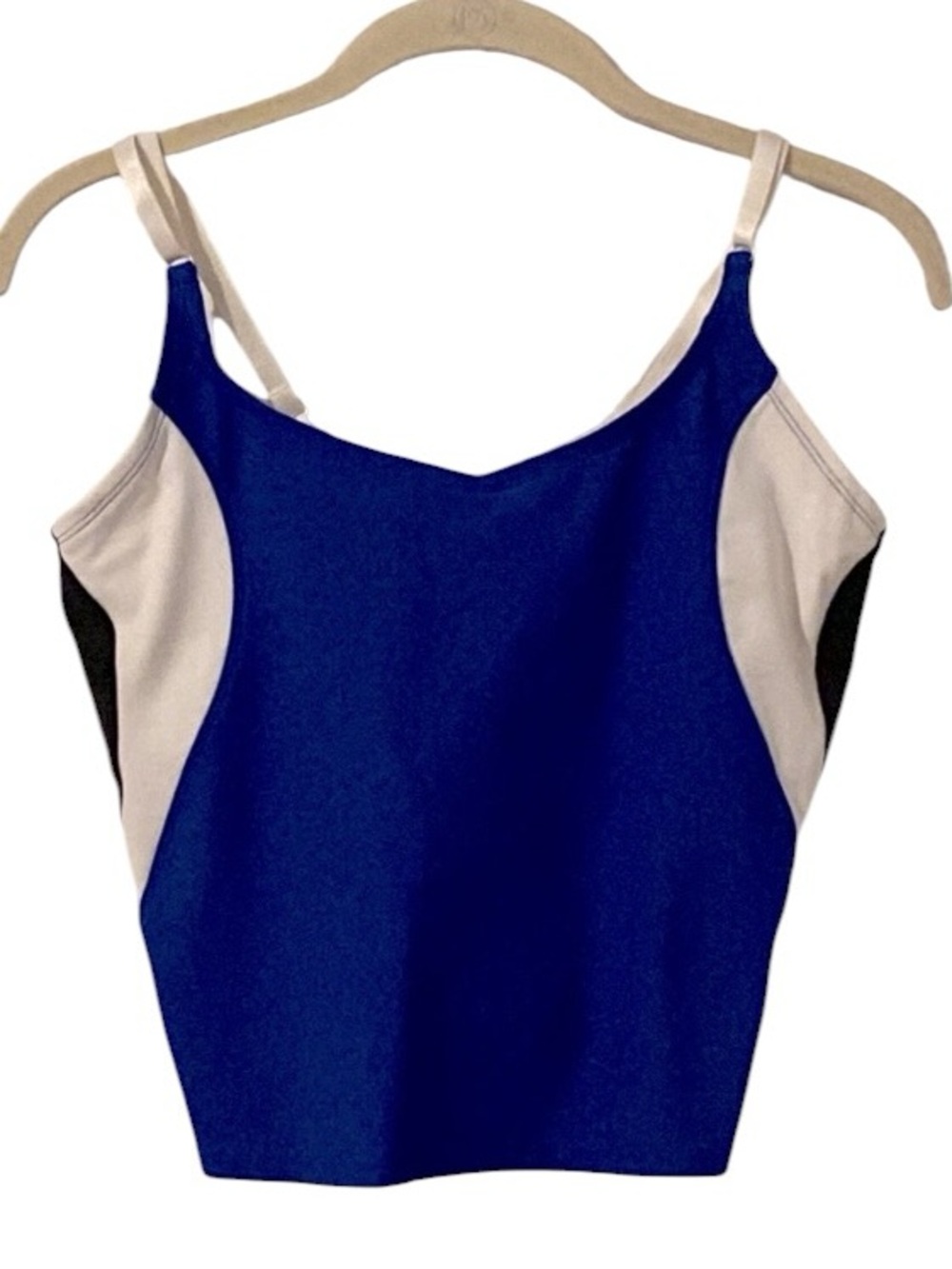 Nike Dri-Fit Tank W/Adjustable Straps & Shelf Bra. Blue, White, Black. Sz. M